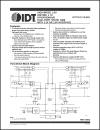 Click here to download IDT70V3319S166BFI Datasheet