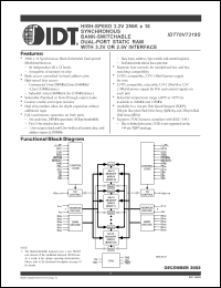 Click here to download IDT70V7319S133DD Datasheet