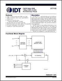 Click here to download IDT71124S15YI Datasheet