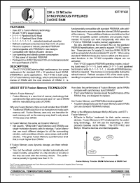 Click here to download IDT71F432L75PF Datasheet