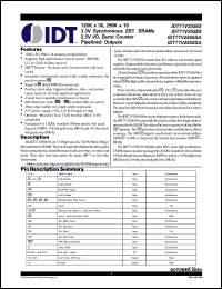 Click here to download IDT71V2558SA100PFI Datasheet