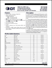 Click here to download IDT71V2576S133PF Datasheet
