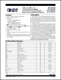 Click here to download IDT71V2579S Datasheet