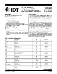 Click here to download IDT71V3579YS75BQG Datasheet