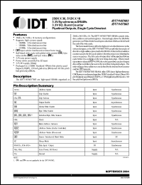 Click here to download IDT71V67603S150BGG Datasheet
