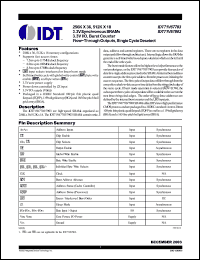 Click here to download IDT71V67703S80BGI Datasheet