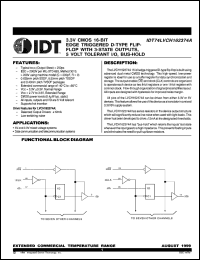 Click here to download IDT74LVC162374APV Datasheet