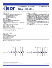 Click here to download IDTQS3VH16245 Datasheet