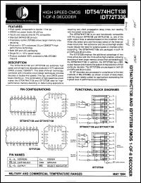 Click here to download IDT54HCT138LB2 Datasheet