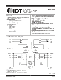 Click here to download IDT7016L25PFGI Datasheet