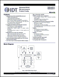 Click here to download IDT79RC64T574-250DZ Datasheet