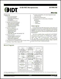 Click here to download IDT79RV4700-133DF Datasheet