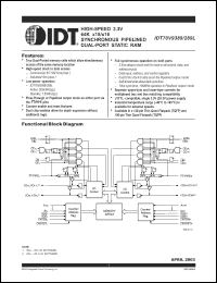 Click here to download IDT70V9389L6PFI Datasheet
