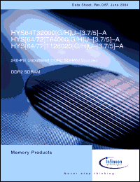 Click here to download HYS72T128020HU Datasheet