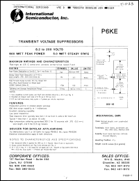 Click here to download P6KE100A Datasheet