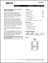 Click here to download HA-2541 Datasheet