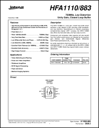 Click here to download HFA1110/883 Datasheet