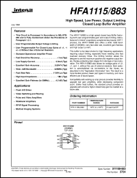 Click here to download HFA1115/883 Datasheet