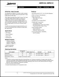 Click here to download HMP8191 Datasheet