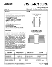 Click here to download HS9-54C138RH Datasheet