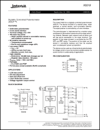 Click here to download X9319WS8IZ Datasheet