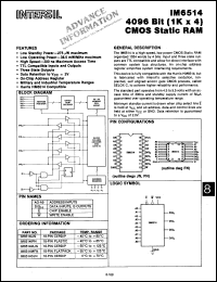 Click here to download IM6514MJN/C Datasheet