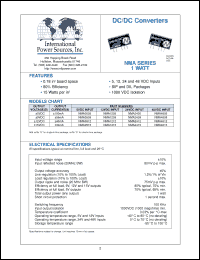 Click here to download NMA2405D Datasheet
