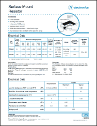 Click here to download CR0805P1000FT Datasheet