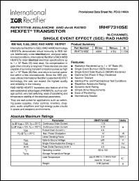 Click here to download IRHF7310SE Datasheet