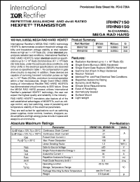 Click here to download IRHN8150 Datasheet