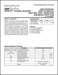 Click here to download JANTX2N6784 Datasheet