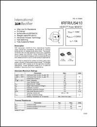 Click here to download IRFU5410 Datasheet