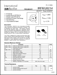 Click here to download IRFU9214 Datasheet