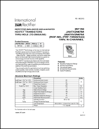 Click here to download IRF150 Datasheet