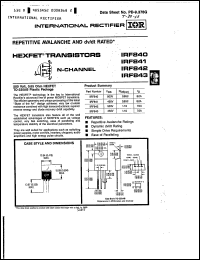 Click here to download IRF843 Datasheet