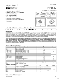 Click here to download IRF6620 Datasheet