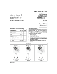 Click here to download 30CTQ060 Datasheet