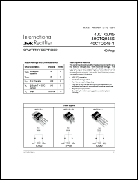 Click here to download 40CTQ045S Datasheet