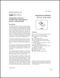 Click here to download AHE2815D/CH-SLV Datasheet