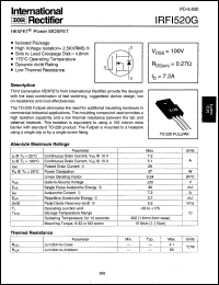 Click here to download IRFI520G Datasheet