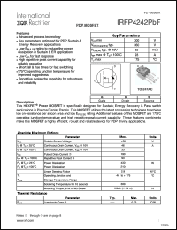 Click here to download IRFP4242PBF Datasheet