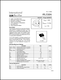 Click here to download IRL530 Datasheet