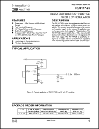 Click here to download IRU1117-25 Datasheet