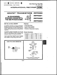 Click here to download IRFF221 Datasheet