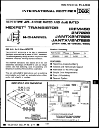 Click here to download IRFM450D Datasheet