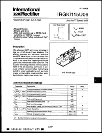 Click here to download IRGKI115U06 Datasheet