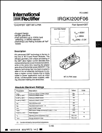 Click here to download IRGKI200F06 Datasheet