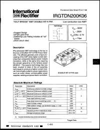 Click here to download IRGTDN200K06 Datasheet