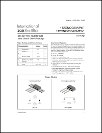 Click here to download 112CNQ030APBF Datasheet