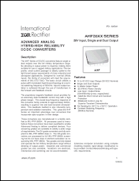 Click here to download AHF2805D Datasheet